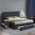 Artiss Avio Double Bed Frame Grey Charcoal, Faux Linen Upholstery, Tufted Headboard, 4 Storage Drawers, 203x148.5cm