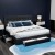 Artiss Avio King Size Bed Frame with 4 Storage Drawers, Charcoal Faux Linen, Tufted Headboard, Steel Frame