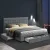 Artiss Avio Bed Frame King Size Grey with 4 Storage Drawers, Tufted Headboard, Linen Fabric, Steel Frame, 216cm