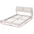 Artiss Queen Bed Frame Beige White with RGB LED Lights, Adjustable Headboard, Floating Design, Timber Steel, 300kg