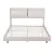 Artiss Queen Bed Frame Beige White with RGB LED Lights, Adjustable Headboard, Floating Design, Timber Steel, 300kg