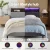 Artiss Double Bed Frame with LED Lights, Storage Shelves, Hidden Storage, Tufted Headboard, Faux Linen Grey