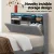 Artiss King Single Bed Frame with LED Lights, Storage Headboard, Hidden Box, Grey Faux Linen, Timber Steel Base