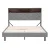 Artiss Queen Bed Frame Grey Faux Linen with LED Lights, Storage Headboard, Hidden Box, Timber Steel Base
