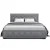Artiss Tiyo Double Size Gas Lift Bed Frame in Grey - Premium Faux Linen, Storage Function, Scandinavian Tufted Headboard
