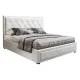 Artiss Tiyo Double Size Gas Lift Bed Frame in White - Premium PVC Leather, Storage, Scandinavian Design, Easy Assembly