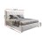 Artiss Tiyo Double Size Gas Lift Bed Frame in White - Premium PVC Leather, Storage, Scandinavian Design, Easy Assembly