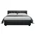 Artiss Tiyo Double Size Gas Lift Bed Frame, Black - PVC Leather, Storage, Scandinavian Tufted Headboard, 300kg Capacity