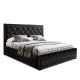 Artiss Tiyo Queen Size Gas Lift Bed Frame – Premium PVC Leather, Tufted Headboard, Ample Storage, Black, 300kg Capacity