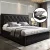 Artiss King Size Bed Frame, Black Tiyo – Gas Lift Storage, PVC Leather Upholstery, Tufted Headboard, Sturdy Wooden Base