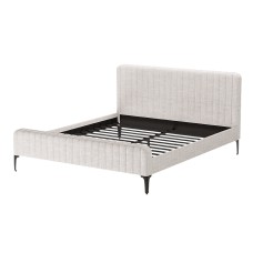 Artiss Bed Frame, Faux Linen, King Size, Beige, 222.5x195x104cm, Cosy & Sturdy Design, Easy Assembly, Aussie Standard