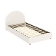 Artiss ELLA King Single Gas Lift Bed Frame Boucle Fabric Upholstered Storage Base with Padded Headboard Beige