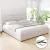 Artiss Vila King Size Gas Lift Bed Frame Beige Linen Upholstered with Storage, Tufted Headboard, Sturdy Base