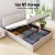 Artiss VILA Queen Size Bed Frame Gas Lift Storage Beige Linen Upholstered Tufted Headboard Wooden Slats 300kg