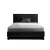 Artiss LUMI King Single Bed Frame Gas Lift Storage LED Lights PVC Leather Black Padded Headboard 16 Colours