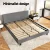 Artiss Neo King Size Bed Frame in Grey – Faux Linen Upholstery, Wood Slat Base, High-Density Foam, Easy Assembly