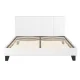 Artiss Neo Bed Frame Queen Size White PVC Leather Upholstered, Padded Headboard, Wooden Slats, Modern Design