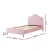 Artiss OLAN King Single Bed Frame, Velvet Upholstered, Pink, Solid Wood Slats, Plush Headboard, 180KG Capacity