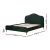 Artiss OLAN Queen Bed Frame, Velvet Upholstered, Dark Green, Solid Wood, Metal Legs, Plush Headboard, 300KG Capacity