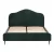 Artiss OLAN Queen Bed Frame, Velvet Upholstered, Dark Green, Solid Wood, Metal Legs, Plush Headboard, 300KG Capacity