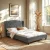 Artiss Double Bed Frame with Wingback Headboard, Grey Linen Upholstery, Sturdy Steel & Wood Slat Base, 201x150x104cm Artiss Double Bed Frame with Wingback Headboard, Grey Linen Upholstery, Sturdy Steel & Wood Slat Base, 201x150x104cm