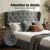 Artiss Double Bed Frame with Wingback Headboard, Grey Linen Upholstery, Sturdy Steel & Wood Slat Base, 201x150x104cm Artiss Double Bed Frame with Wingback Headboard, Grey Linen Upholstery, Sturdy Steel & Wood Slat Base, 201x150x104cm