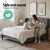 Artiss Double Bed Frame with Wingback Headboard, Grey Linen Upholstery, Sturdy Steel & Wood Slat Base, 201x150x104cm Artiss Double Bed Frame with Wingback Headboard, Grey Linen Upholstery, Sturdy Steel & Wood Slat Base, 201x150x104cm