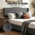 Artiss King Bed Frame: Grey Linen Upholstered with Wingback Headboard, Sturdy Steel Frame, Fits Standard King Mattress Artiss King Bed Frame: Grey Linen Upholstered with Wingback Headboard, Sturdy Steel Frame, Fits Standard King Mattress