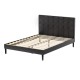 Artiss Bed Frame, PVC Leather, Double Size, Black, 195x139x98 cm, LED Lights, USB Ports, Modern Design
