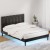Artiss Bed Frame, PVC Leather, Double Size, Black, 195x139x98 cm, LED Lights, USB Ports, Modern Design