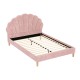 Artiss ROSY Double Bed Frame with Pink Velvet Scallop Bedhead - Elegant Wood Base, Easy Assembly, 1-Year Warranty Artiss ROSY Double Bed Frame with Pink Velvet Scallop Bedhead - Elegant Wood Base, Easy Assembly, 1-Year Warranty