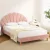 Artiss ROSY Double Bed Frame with Pink Velvet Scallop Bedhead - Elegant Wood Base, Easy Assembly, 1-Year Warranty