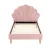 Artiss ROSY King Single Bed Frame - Pink Velvet Scallop Bedhead, Wood Frame, Easy Assembly, 1-Year Warranty