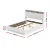 Artiss Sunset Double Bed Frame Gas Lift Storage White PVC Leather with LED Headboard, 16 Colours, 300kg Capacity