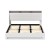 Artiss King Bed Frame Gas Lift Storage White PVC Leather with LED Headboard, 16 Colours, Wooden Slats, Sunset Series