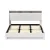 Artiss King Bed Frame Gas Lift Storage White PVC Leather with LED Headboard, 16 Colours, Wooden Slats, Sunset Series