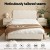 Artiss King Single Bed Frame Cloud Headboard White Bouclé Fabric, Wood and Metal Platform Base, 300KG Capacity Artiss King Single Bed Frame Cloud Headboard White Bouclé Fabric, Wood and Metal Platform Base, 300KG Capacity