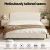 Artiss Queen Bed Frame Cloud Headboard Bouclé Fabric Upholstery, Wood and Metal Platform Base, White, 300KG