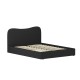 Artiss DARA Queen Size Bed Frame Boucle Upholstered, Wooden Slat Support, Padded Headboard, Black, 300KG Capacity