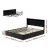 Artiss Queen Bed Frame with LED, 4 Drawers, PU Leather Upholstery, Black, Durable Wood, Easy Assembly