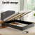Artiss FION Double Size Bed Frame Velvet Grey Upholstered Gas Lift Storage, Padded Headboard, Wooden Slats Artiss FION Double Size Bed Frame Velvet Grey Upholstered Gas Lift Storage, Padded Headboard, Wooden Slats