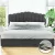 Artiss FION King Size Bed Frame Velvet Grey Upholstered with Gas Lift Storage, Padded Headboard, Wooden Slats