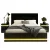 Artiss Queen Bed Frame Set with 16-Colour RGB LED, Gas-Lift Storage, PVC Leather, Includes 2 High-Gloss Bedside Tables