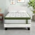 Artiss King Single Bed Set with BedStory Hybrid Mattress, White Bouclé Upholstery, Reinforced Slats, Medium Firm Feel