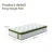 Artiss King Single Bed Set with BedStory Hybrid Mattress, White Bouclé Upholstery, Reinforced Slats, Medium Firm Feel