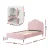 Artiss King Single Velvet Storage Bed Frame with Plush Headboard & White Bedside Table, Pink, 180kg Capacity