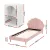 Artiss ROSY King Single Bed Frame & Bedside Table Set - Pink Velvet Scallop Headboard, Wood Frame, E1 MDF Storage