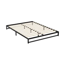 Artiss Double Size Metal Bed Frame, Black, 192x139x17.7cm - Sturdy, Rust-Resistant, Modern Design, Easy Assembly