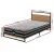 Artiss Dane King Single Metal Bed Frame with Mattress, Industrial Steel and Wood Platform, 5-Zone Pocket Spring