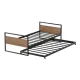 Artiss DEAN Metal Trundle Daybed - Single Size, Industrial Style, Black, Rust-Resistant, Easy Assembly, 1-Year Warranty